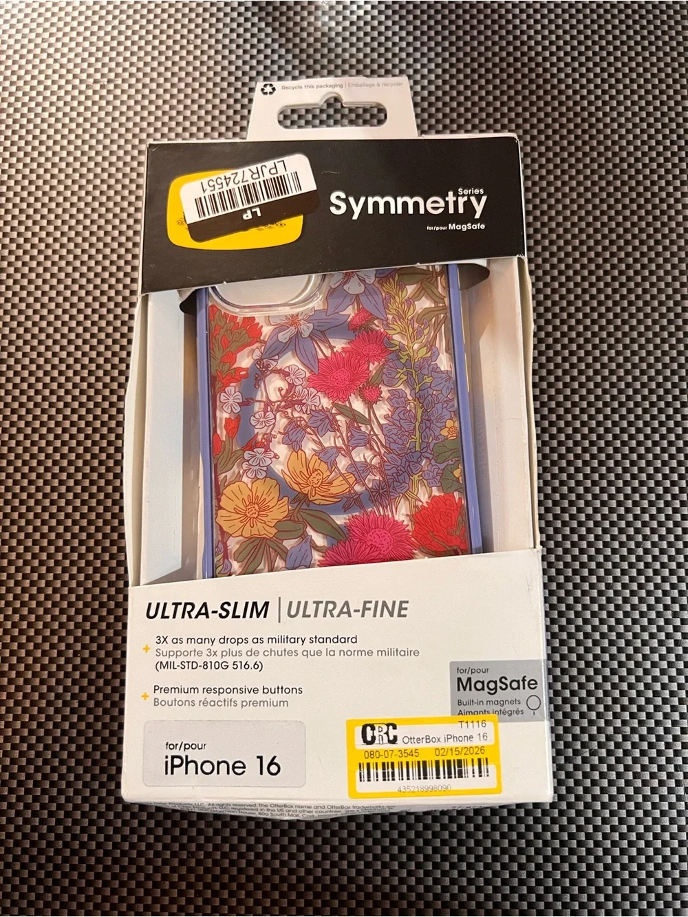 OtterBox iPhone 16 Symmetry Series Floral Case